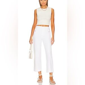 NWT Spanx Cotton Twill Cropped Wide Leg Pants size M Tall
